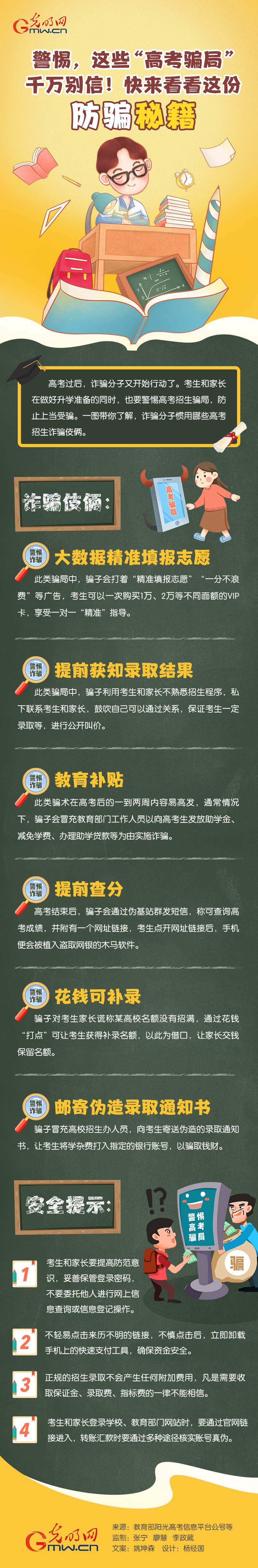 圖解丨這些“高考騙局”千萬別信！快來看看這份防騙秘籍