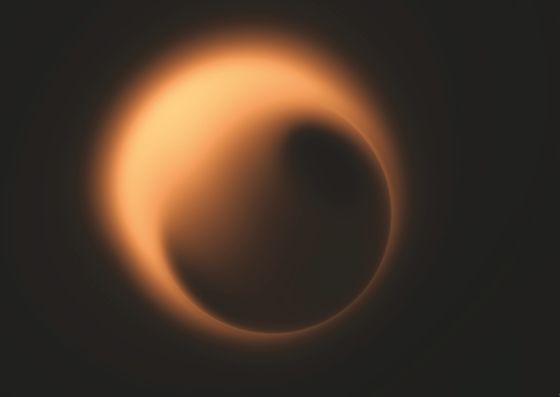計(jì)算機(jī)模擬的利用全比例事件視界望遠(yuǎn)鏡觀察人馬座A*的陰影。