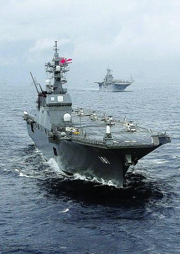 圖片說明： “日向”級直升機驅逐艦將在奪島登陸中扮演重要角色。