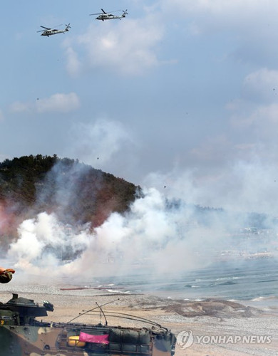 韓國海軍陸戰(zhàn)隊首次履行聯(lián)合登陸軍司令職責(zé)。